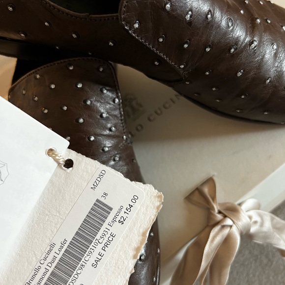 Brunello Cucinelli Diamond Dust Loafers, size 38. - Picture 6 of 6